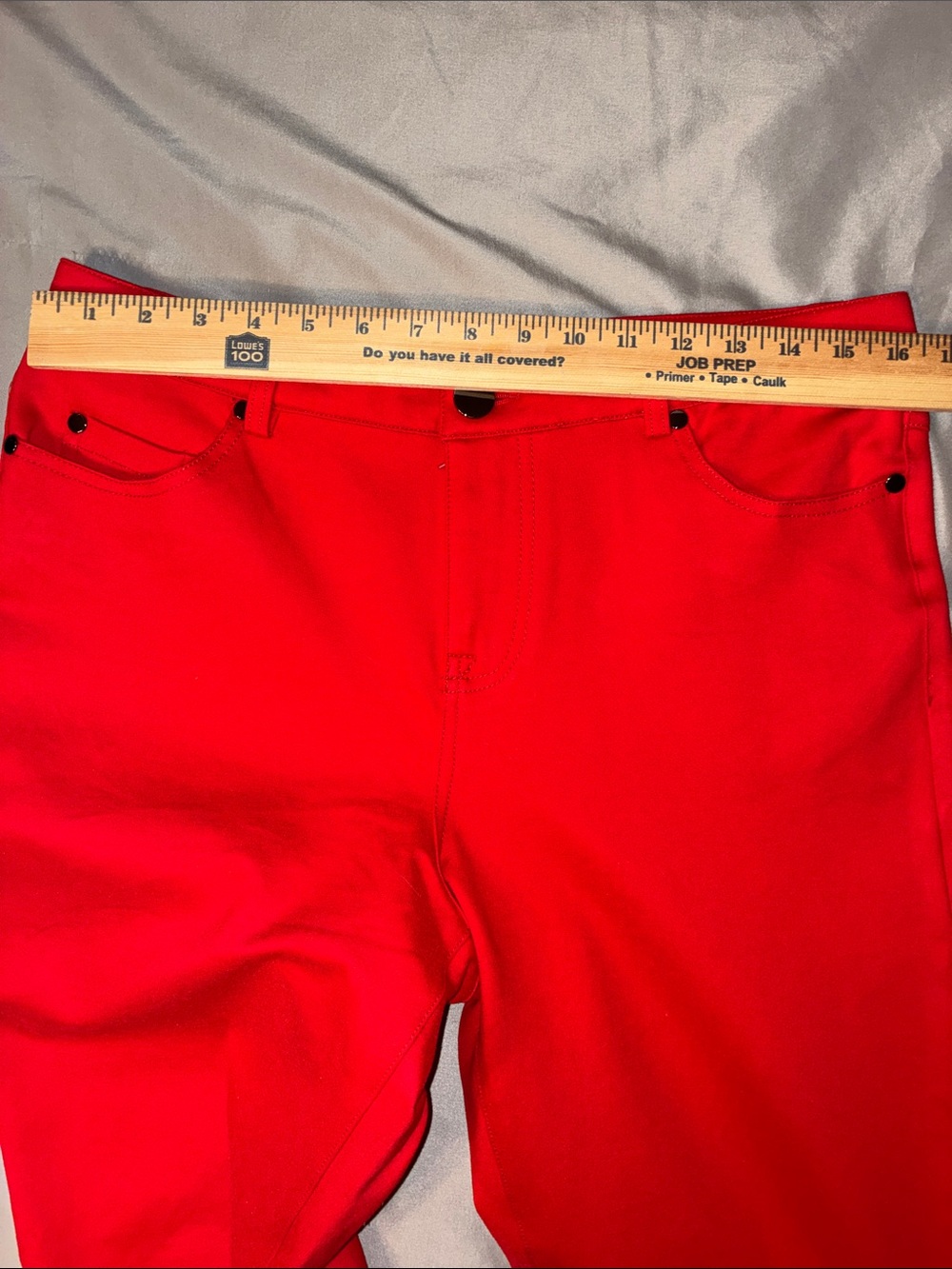 Tempo Paris Red Straight Leg Pants Women’s Size 12 - Picture 7 of 10